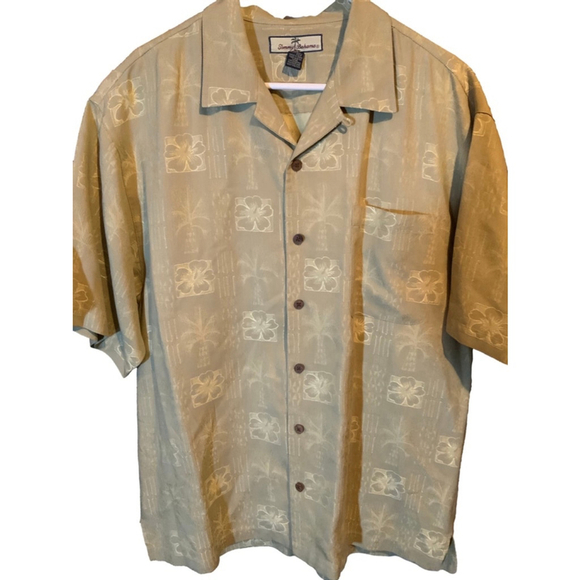 Tommy Bahama Other - Tommy Bahama Silk Shirt Large Light Khaki